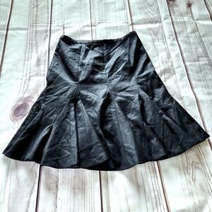J. Crew Vintage Pleated 100% Wool Knee Length Mini Skirt Black | Women's Size 6